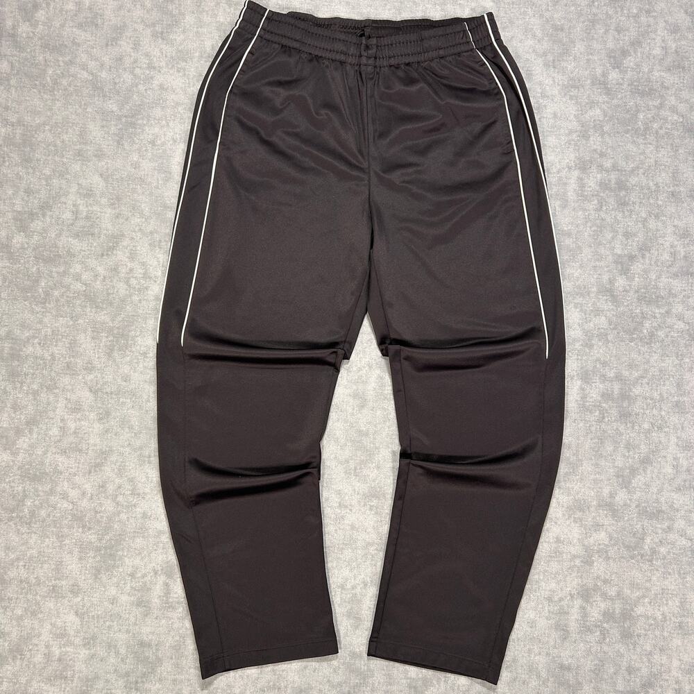 Tek Gear black lightweight breathable activewear casual gym track pants mens L